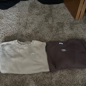 Nike Kids Sweatshirts in Cream and Brown